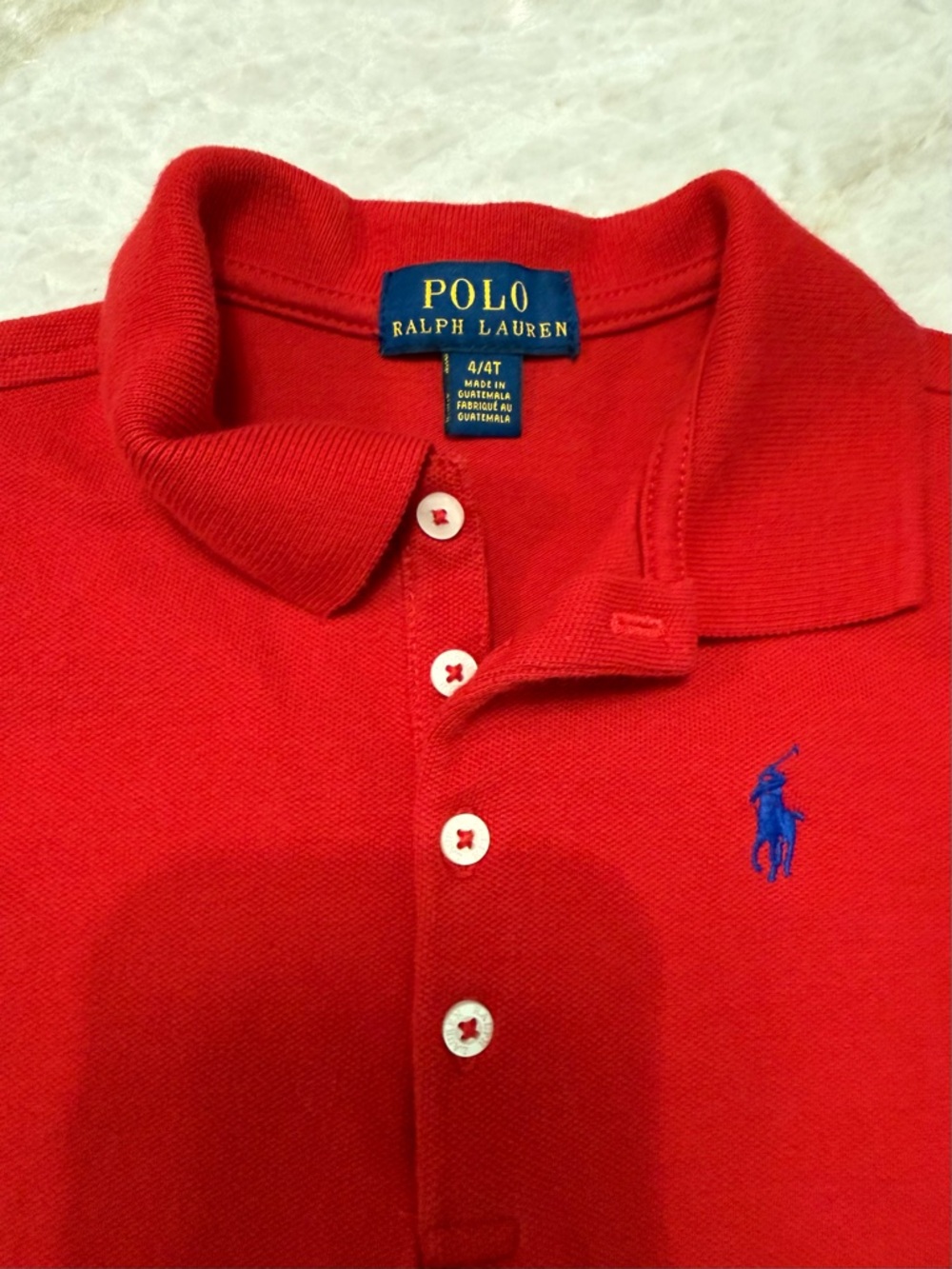 Girls Ralph Lauren Red Short Sleeve Polo 4T